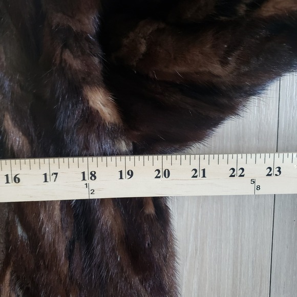 Evans Mink Fur Coat Womens S Brown Real Mink Vintage Long Floor Length Capsule - Picture 6 of 7